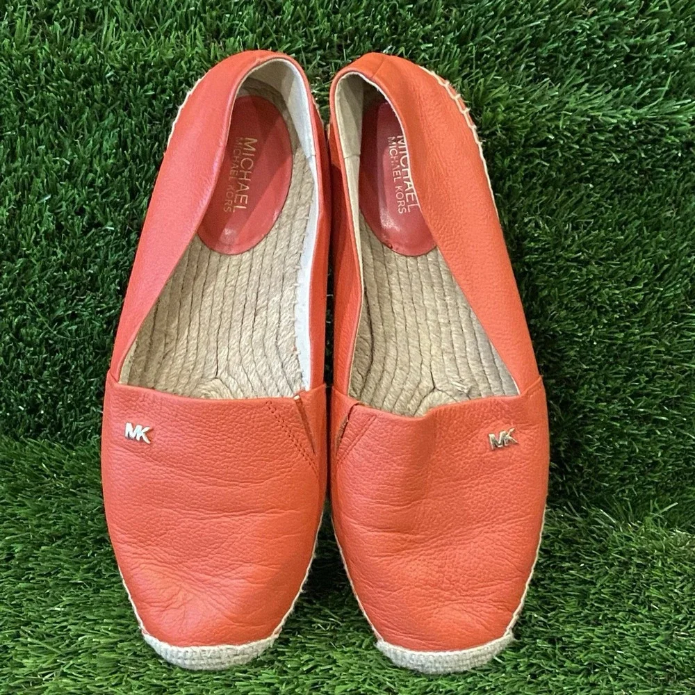 Michael Kors Kendrick leather slip-on espadrille flats* size‎ 7.5
